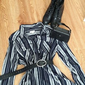 Striped Collared Dress